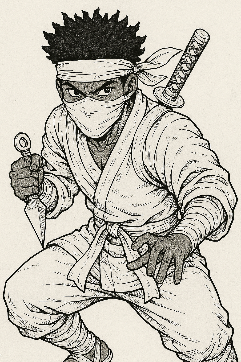 The Anime Hero in You – Volume 1 Black Anime Coloring Book - The Mini Monarchs