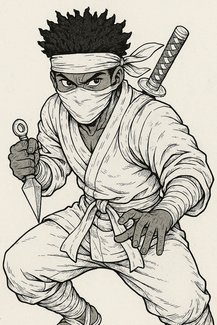 The Anime Hero in You – Volume 1 Black Anime Coloring Book - The Mini Monarchs