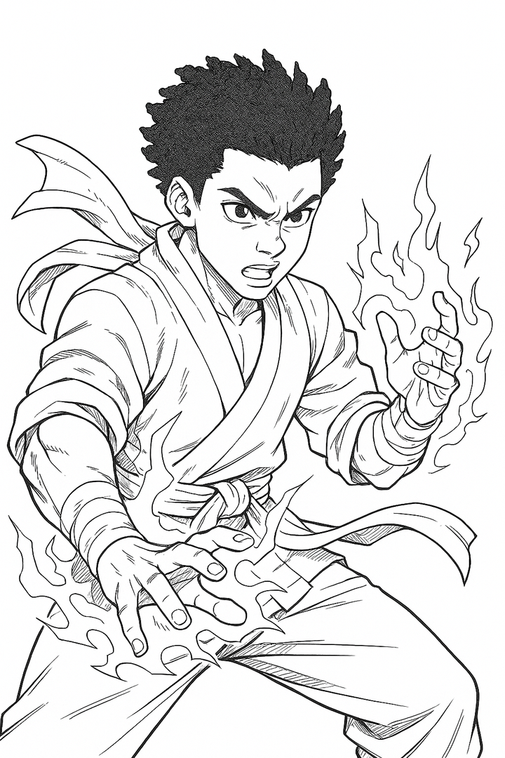 The Anime Hero in You – Volume 2 Black Anime Coloring Book - The Mini Monarchs