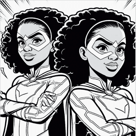 Superhero in You Volume 2 — superhero coloring pages with positive affirmations and Black excellence for kids